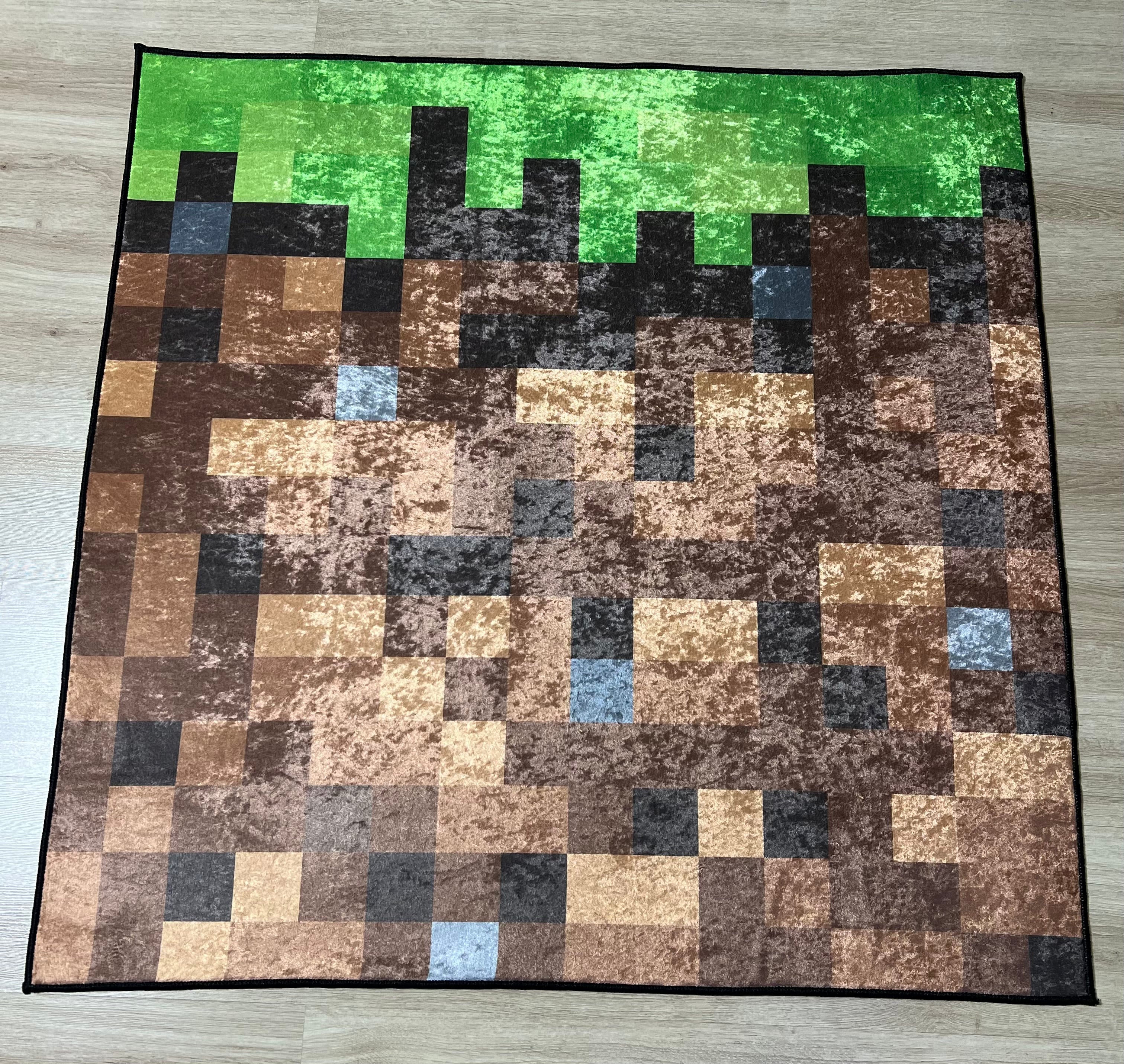 Minecraft 3D Block Pixel Halı